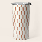 block print dash - terra cotta Travel Mug Gallery Image 2