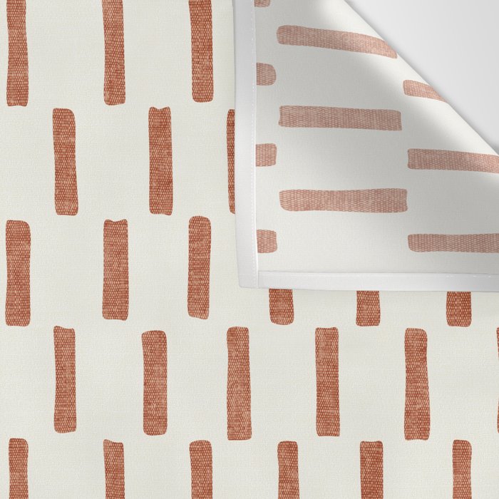 block print dash - terra cotta Wall Tapestry Gallery Image 3