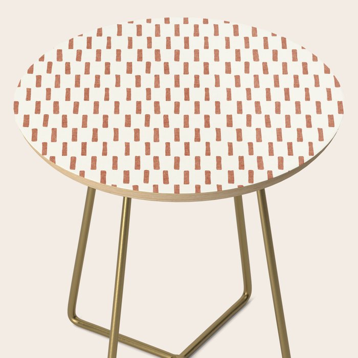 block print dash - terra cotta Side Table Gallery Image 2