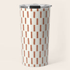 block print dash - terra cotta Travel Mug Gallery Image 1