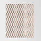 block print dash - terra cotta Throw Blanket Gallery Image 2
