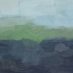 Sunday Afternoon - Navy Teal Aqua Sky Blue Green Abstract Art Painting Art Nature Horizon Modern Coffee Mug Gallery Image 2