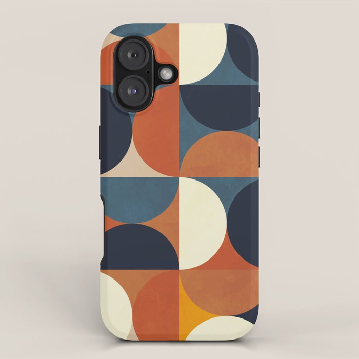 mid century abstract shapes fall winter 1 iPhone Case Gallery Image 1