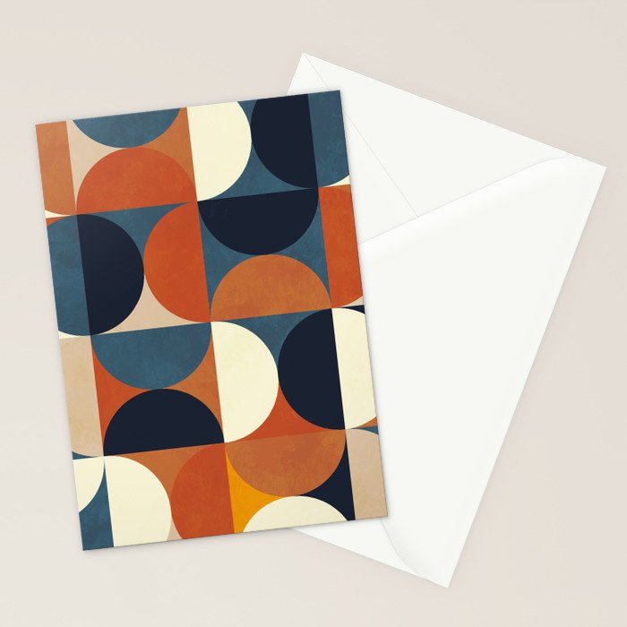 mid century abstract shapes fall winter 1 Stationery Card Gallery Image 2