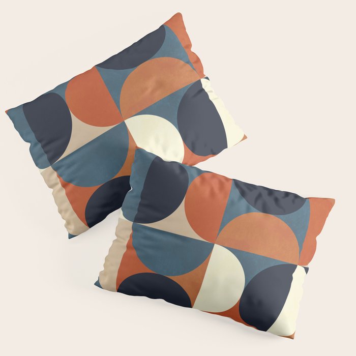 mid century abstract shapes fall winter 1 Pillow Sham Gallery Image 3