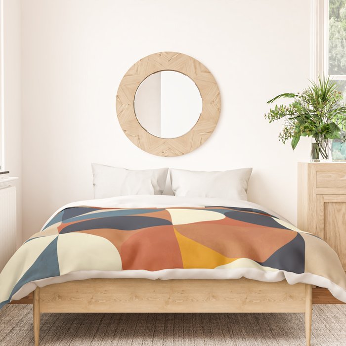 mid century abstract shapes fall winter 1 Duvet Cover Gallery Image 3