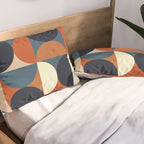 mid century abstract shapes fall winter 1 Pillow Sham Gallery Image 2