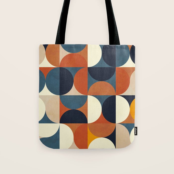 mid century abstract shapes fall winter 1 Tote Bag Gallery Image 1