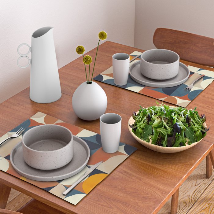 mid century abstract shapes fall winter 1 Placemat Gallery Image 2