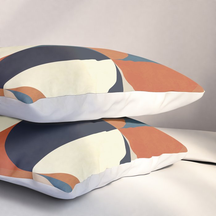 mid century abstract shapes fall winter 1 Pillow Sham Gallery Image 3