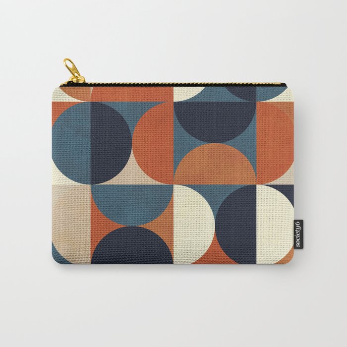mid century abstract shapes fall winter 1 Carry All Pouch Gallery Image 1