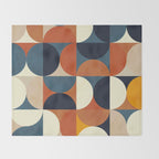 mid century abstract shapes fall winter 1 Throw Blanket Gallery Image 2
