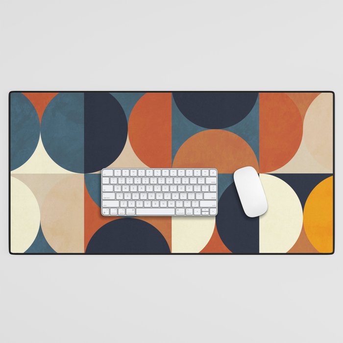 mid century abstract shapes fall winter 1 Desk Mat Gallery Image 1