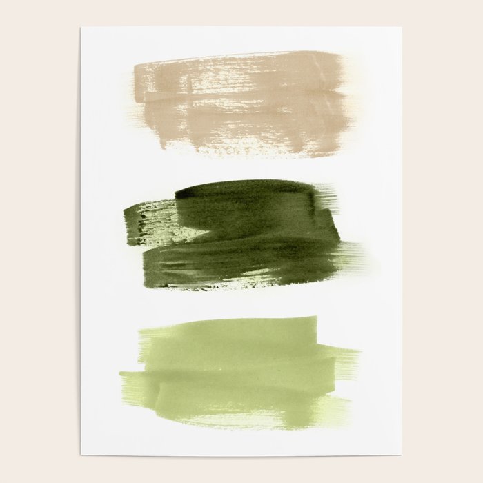 Green brush strokes Poster Gallery Image 4