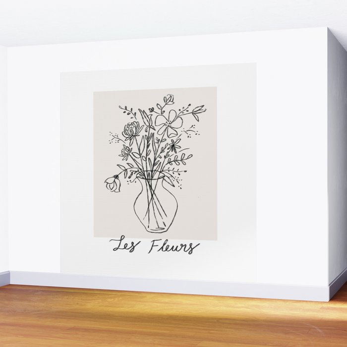 Les Fleurs Wall Mural Gallery Image 2