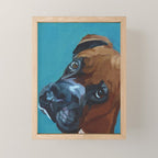 Leo the Boxer Dog Portrait Mini Art Print Gallery Image 1