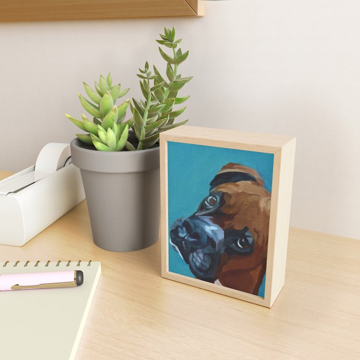 Leo the Boxer Dog Portrait Mini Art Print Gallery Image 2