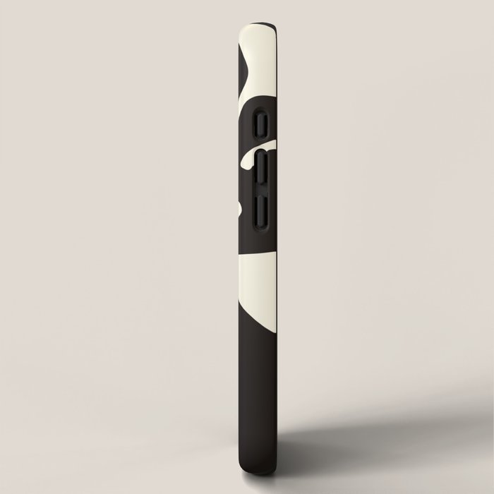 Matisse Inspired Yin Yang Leaf Cutouts in Black & Off White iPhone Case Gallery Image 2