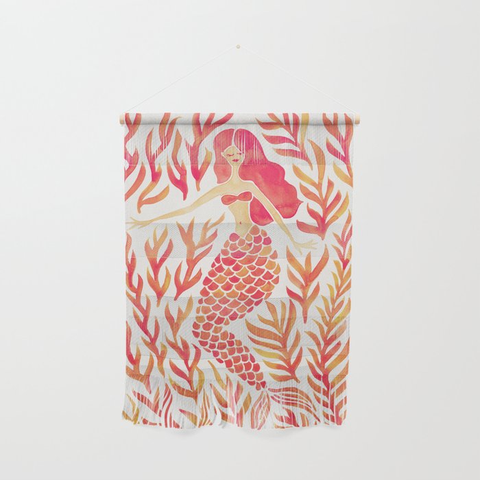 Kelp Forest Mermaid - Peach Palette Wall Hanging Gallery Image 1