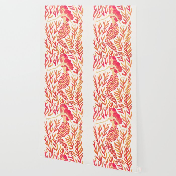 Kelp Forest Mermaid - Peach Palette Wallpaper Gallery Image 2