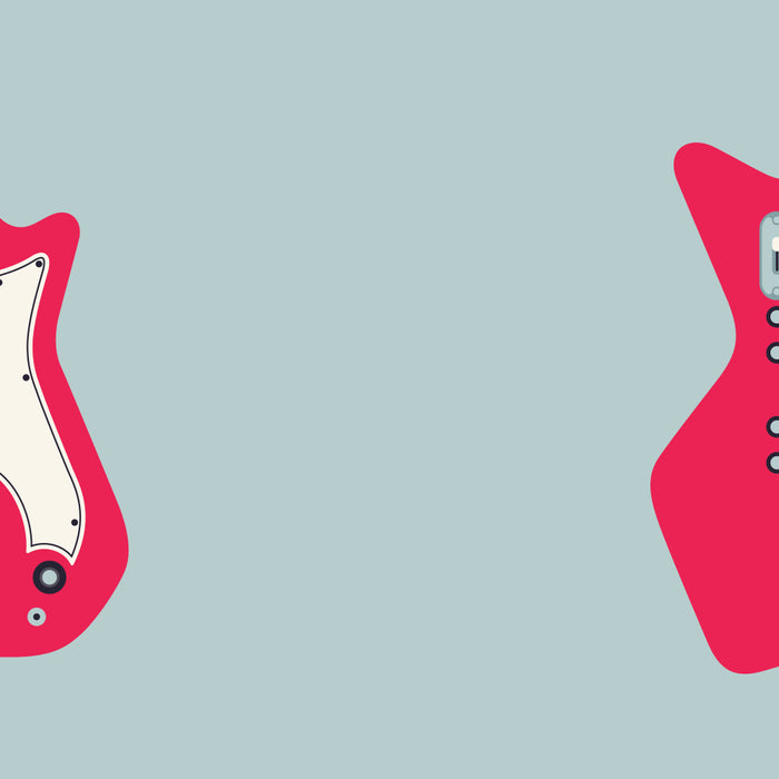 Retro 60s Surf Rock Electric Guitar - Slate Coffee Mug Gallery Image 2
