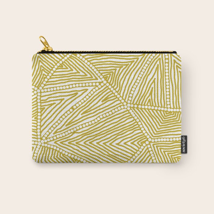 Authentic Aboriginal Art - The Fields (Mustard2) Carry All Pouch Gallery Image 1