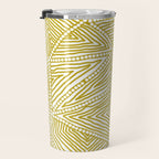 Authentic Aboriginal Art - The Fields (Mustard2) Travel Mug Gallery Image 3