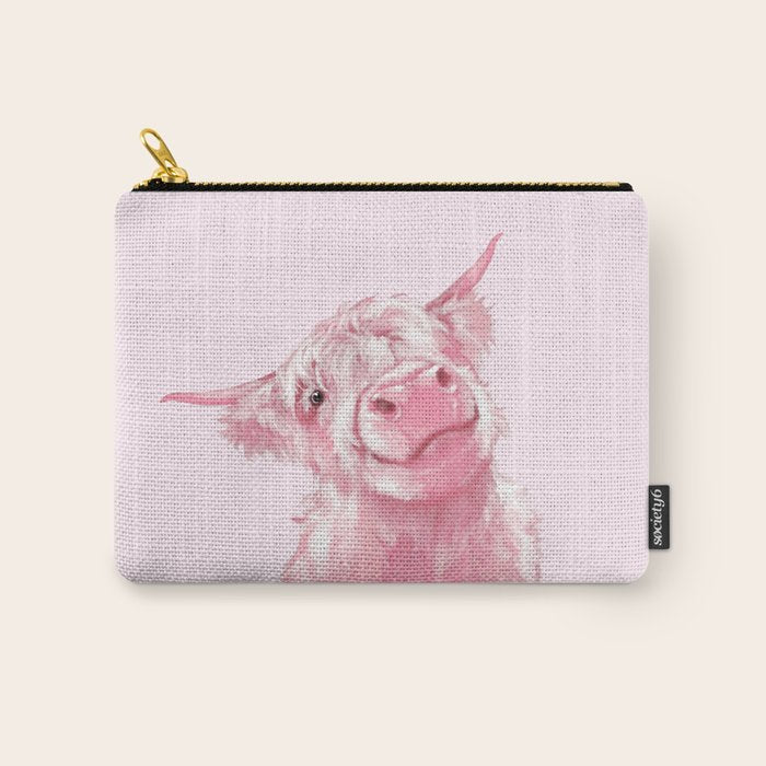 Highland Cow Pink Carry All Pouch Gallery Image 1