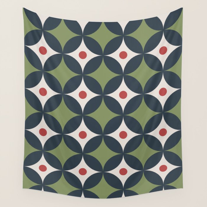 Modern Geometric Starburst Wall Tapestry Gallery Image 1