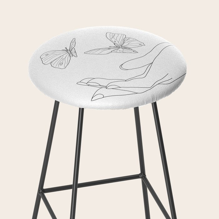 Butterflies on the Palm of the Hand Stool Gallery Image 2