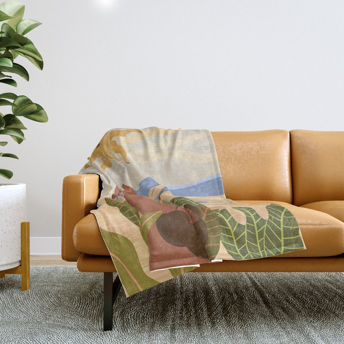 Sun Salutation Throw Blanket Gallery Image 1