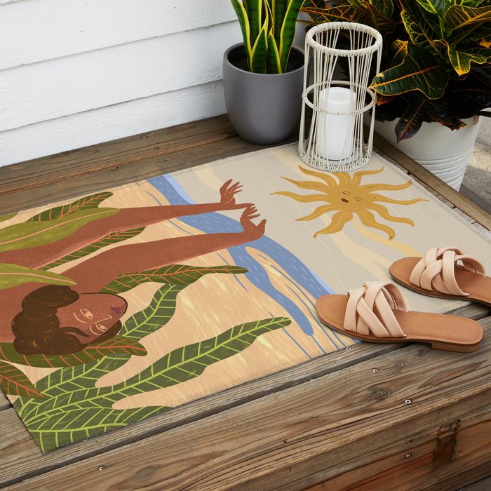 Sun Salutation Outdoor Rug Gallery Image 2