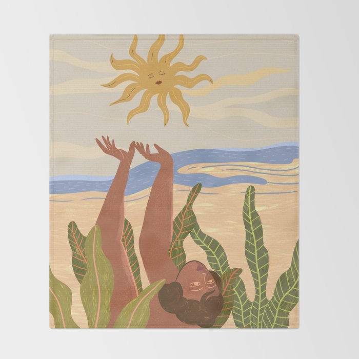 Sun Salutation Throw Blanket Gallery Image 2