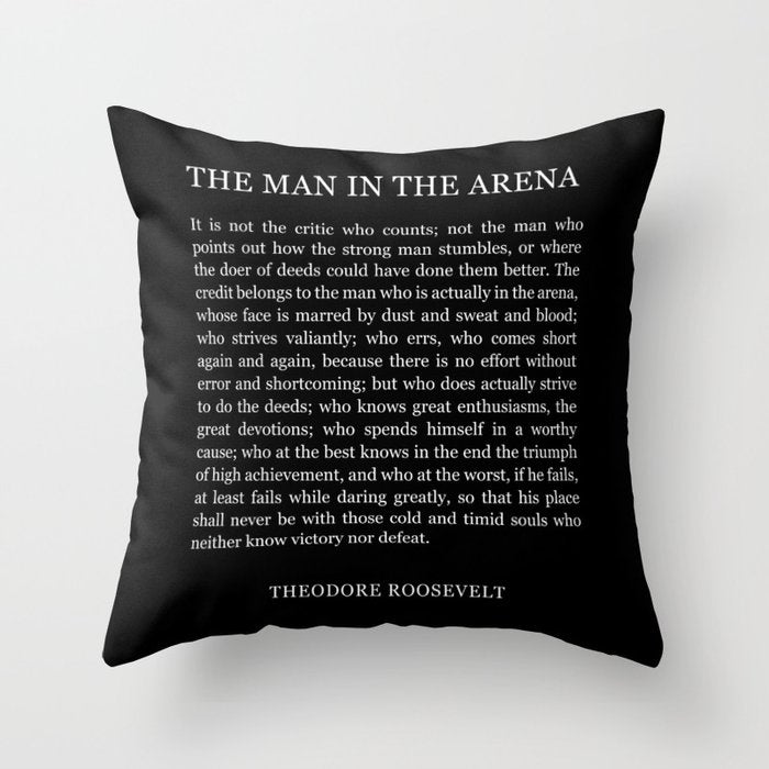 The-Man-In-The-Arena Throw Pillow Gallery Image 6