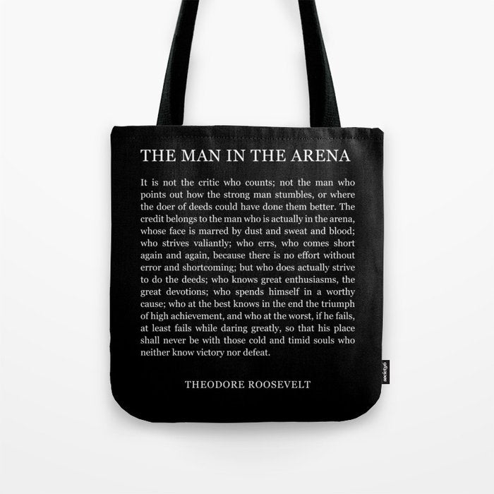 The-Man-In-The-Arena Tote Bag Gallery Image 1