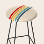 Takaakira - Classic Rainbow Retro Stripes Stool Gallery Image 2
