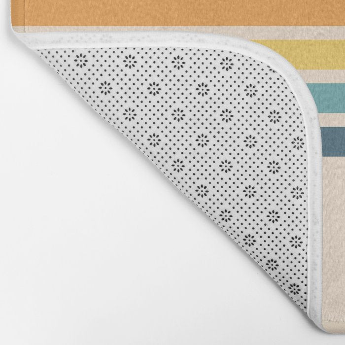 Takaakira - Classic Rainbow Retro Stripes Bath Mat Gallery Image 2