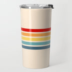 Takaakira - Classic Rainbow Retro Stripes Travel Mug Gallery Image 2