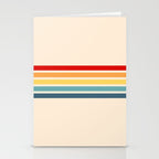 Takaakira - Classic Rainbow Retro Stripes Stationery Card Gallery Image 2