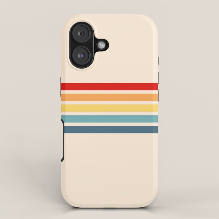 Takaakira - Classic Rainbow Retro Stripes iPhone Case Gallery Image 1