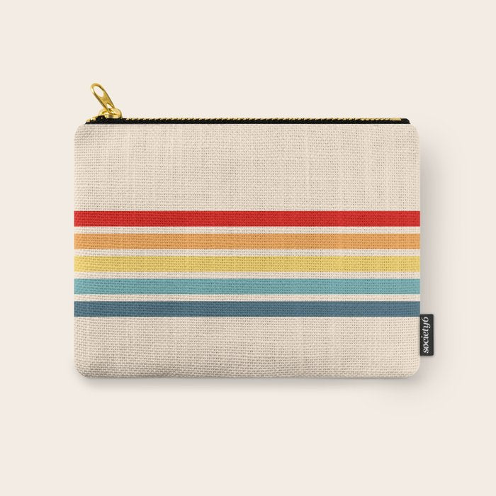 Takaakira - Classic Rainbow Retro Stripes Carry All Pouch Gallery Image 1