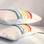 Takaakira - Classic Rainbow Retro Stripes Pillow Sham Gallery Image 3
