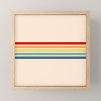 Takaakira - Classic Rainbow Retro Stripes Mini Art Print Gallery Image 1