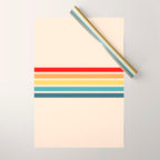 Takaakira - Classic Rainbow Retro Stripes Wrapping Paper Gallery Image 1