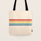 Takaakira - Classic Rainbow Retro Stripes Tote Bag Gallery Image 1
