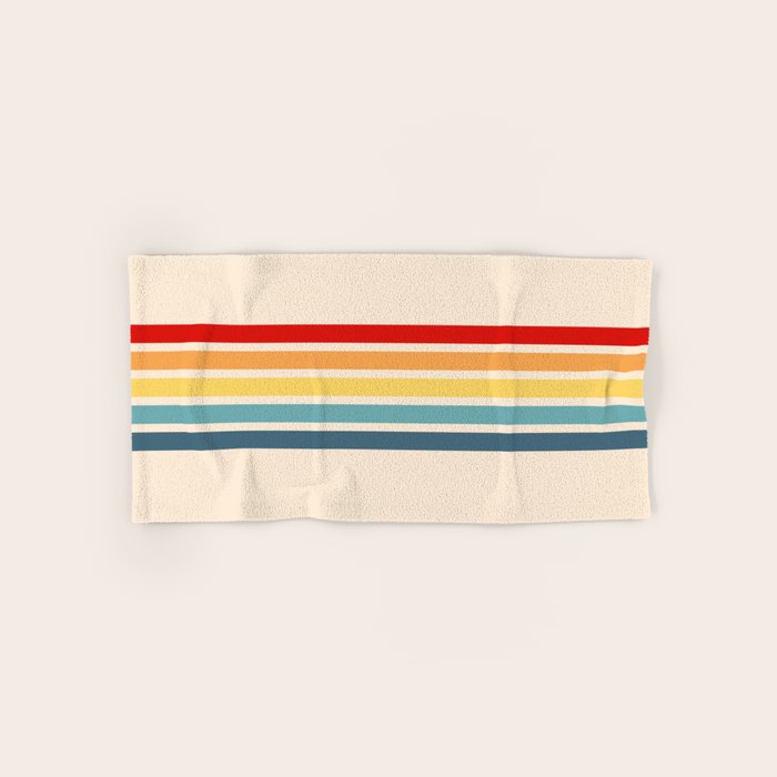 Takaakira - Classic Rainbow Retro Stripes Towels Gallery Image 1