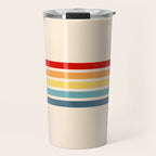 Takaakira - Classic Rainbow Retro Stripes Travel Mug Gallery Image 1