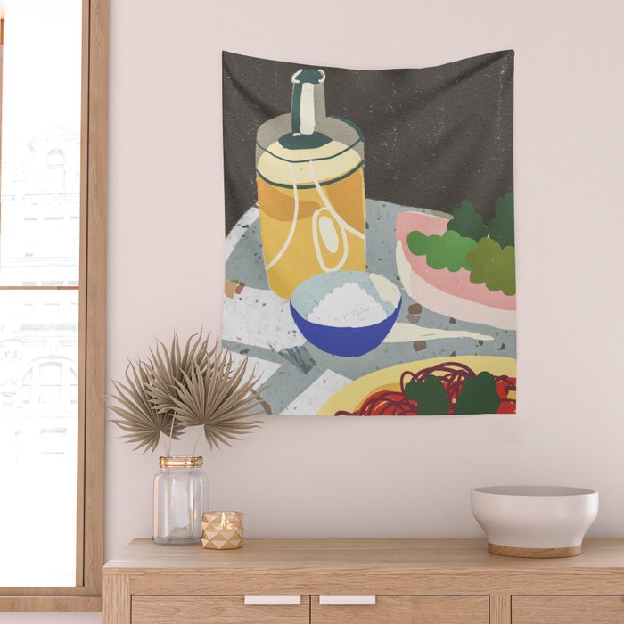 Pasta Day Wall Tapestry Gallery Image 2