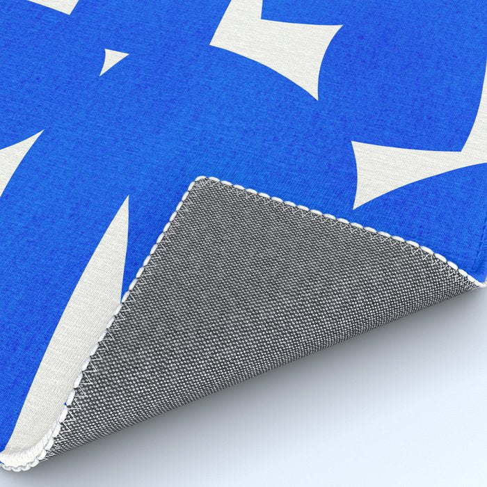 Blue abstract shapes N01 Rug Gallery Image 4