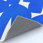 Blue abstract shapes N01 Rug Gallery Image 4